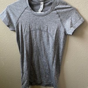 SOLD Grey Lululemon short leave workout top